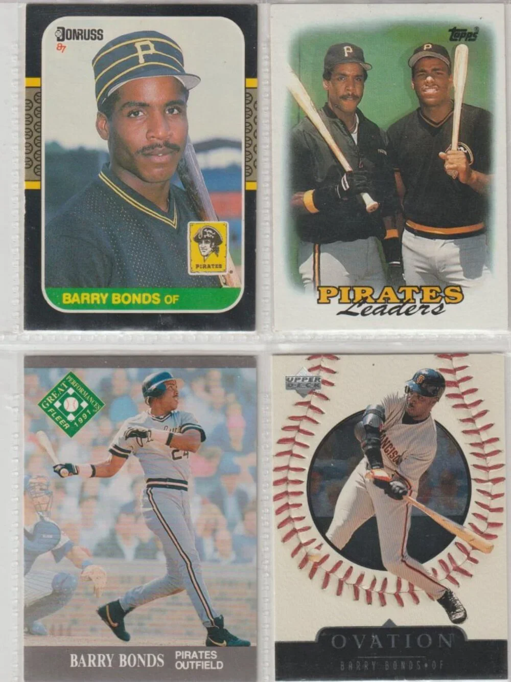 Barry Bonds 4 Card Lot – Rookie + Inserts/Base Mix #23